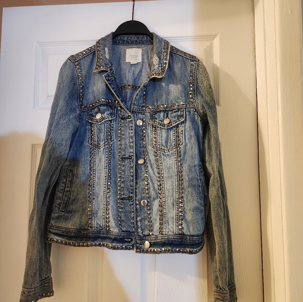 American Eagle Studded Denim Jacket.